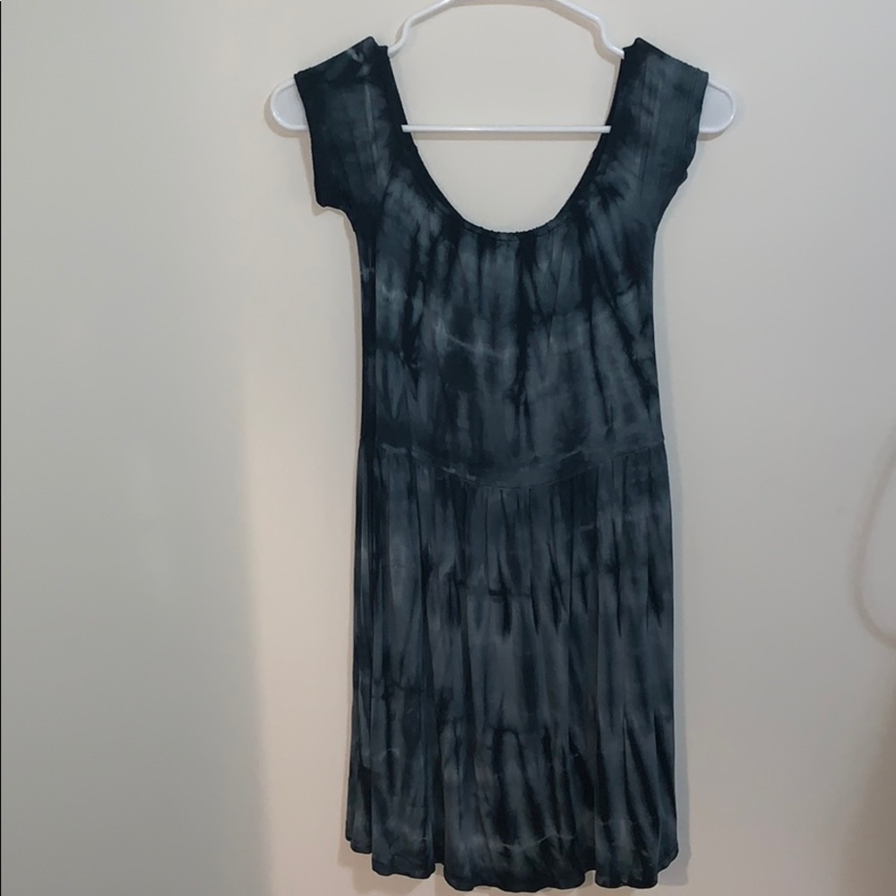 blue tie dye dress
